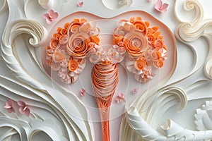 Gynecologic concept: a visual narrative of the uterus and the miracle of newborn life, capturing the beauty and photo