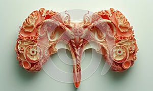 Gynecologic concept: a visual narrative of the uterus and the miracle of newborn life, capturing the beauty and photo