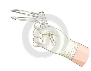 Gynecologic speculum. photo