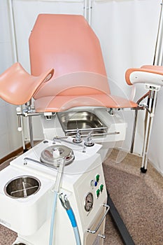 Gynecological cabinet in modern clinic