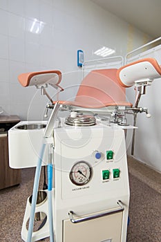 Gynecological cabinet in modern clinic