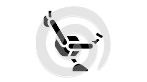gynecological chair glyph icon animation