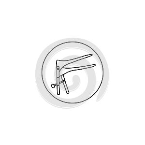 Gynecological mirror tool icon. Medical obstetrician sign. Vector illustration