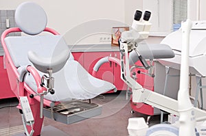 Gynecological room in female clinic
