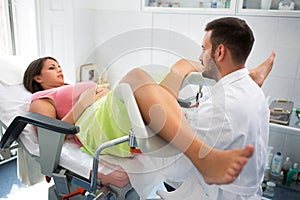 Gynecologist clinic examination