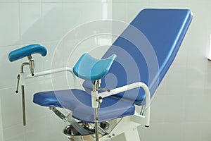 Gynecologist`s chair for examination