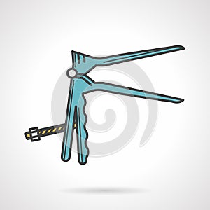 Gynecology speculum flat vector icon