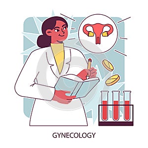 Gynecology, Women's health. Gynecologist study uterus. Human anatomy,