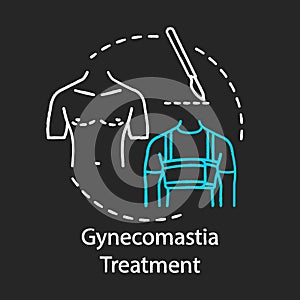 Gynecomastia treatment chalk icon