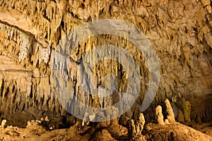 Gyokusendo Cave filled with stalactites and stalagmites