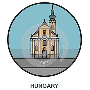 Gyor. Cities and towns in Hungary photo