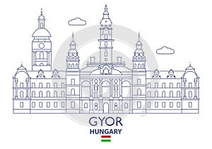 Gyor City Skyline, Hungary photo