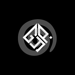 GYP letter logo design on black background. GYP creative initials letter logo concept. GYP letter design photo