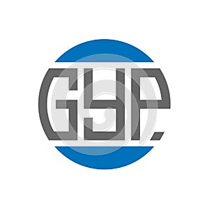 GYP letter logo design on white background. GYP creative initials circle logo concept. GYP letter design photo