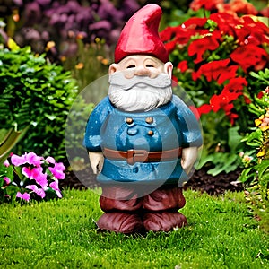 Gypsum dwarf, garden gnome, popular tacky figure