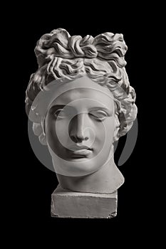 Gypsum statue of Apollo`s head