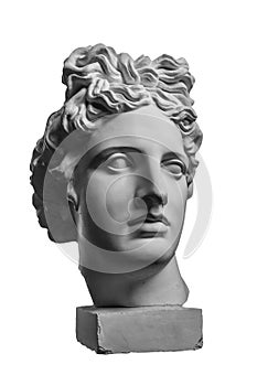 Gypsum statue of Apollo`s head