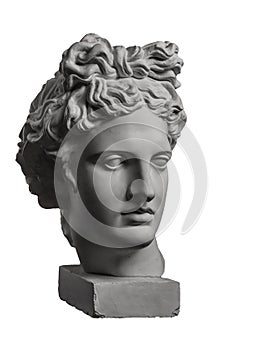 Gypsum statue of Apollo`s head