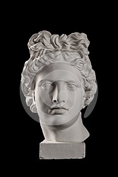 Gypsum statue of Apollo`s head