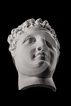 Gypsum statue face of Apollo