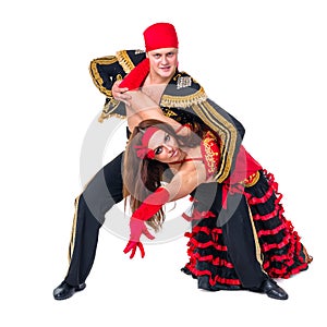 Gypsy flamenco dancer couple