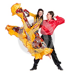 Gypsy flamenco dancer couple