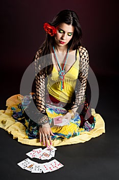 Gypsy tell fortunes by cards photo