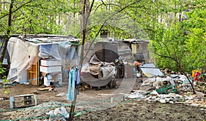 Gypsy unhygienic settlement, Belgrade Serbia