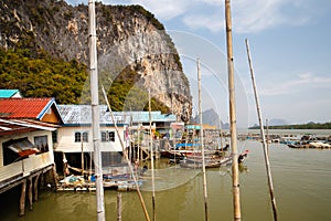 Gypsy village on stilts in the Andaman Sea