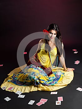 Gypsy woman with cards