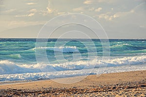 Gyra beach in Lefkada ,Greece