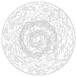 Gyrate, rotating segmented lines circular element photo