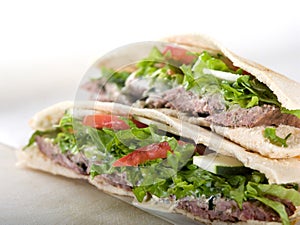 Gyro pita bread sandwich