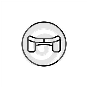 Gyro Scooter Line Icon In A Simple Style. For Designation In Parks On The Internet. Vector sign in a simple style