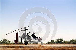 Gyrocopter silhouette photo