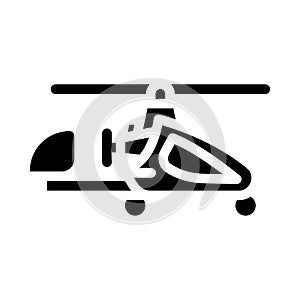 gyroplane airplane aircraft glyph icon vector illustration photo