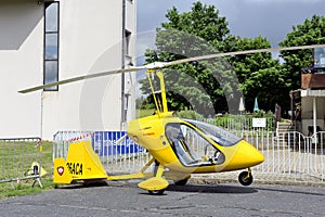 Gyroplane parked