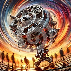 Gyrotonic Camera that creates abstract dynamic effects using rot