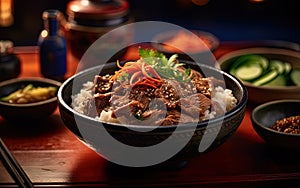 Gyudon beef and onion and rice