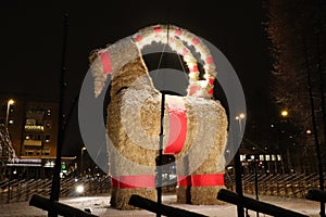GÃÂ¤vle goat  is a big Christmas goat of straw