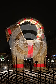 GÃÂ¤vle goat is a big Christmas goat of straw