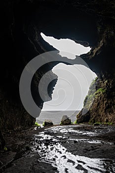 GÃÂ­gjagjÃÂ¡ also known as the Yoda cave, HjÃÂ¶rleifshÃÂ¶fÃÂ°i at Iceland\'s South coast photo
