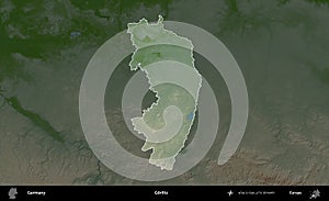 Gorlitz highlighted, Germany. Physical