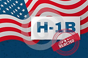 H-1b Visa USA banner, Non-Immigration specialist visa for foreign workers in the specialty.