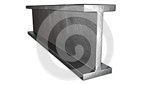 H-beam rolled metal. isolated industrial 3D rendering