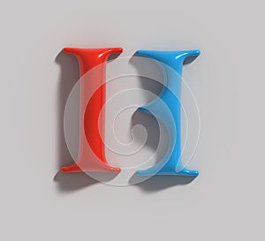 H Branding Identity Corporate 3D Render Company Letter Logo photo