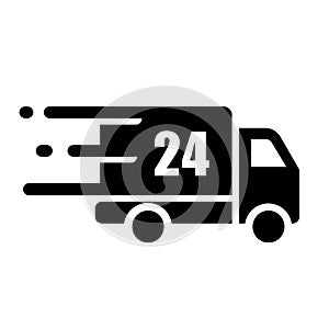 24h Delivery Icon Vector