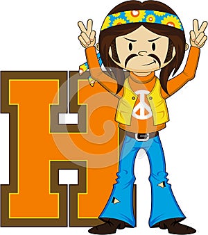 H is for Hippie Cartoon Character photo