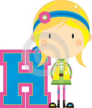 H is for Hippie Illustration