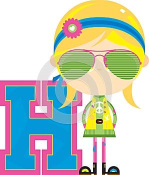 H is for Hippie Illustration
